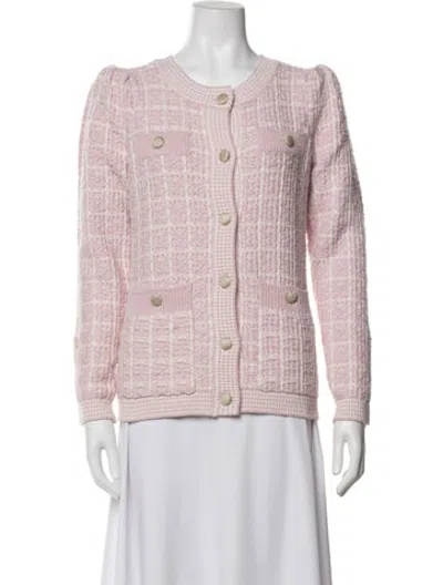 Pre-owned Loveshackfancy Plaid Print Jacket W/ Tags In Metallic/pink
