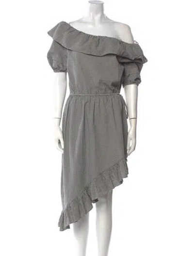 Pre-owned Loveshackfancy Plaid Print Midi Length Dress In Multi