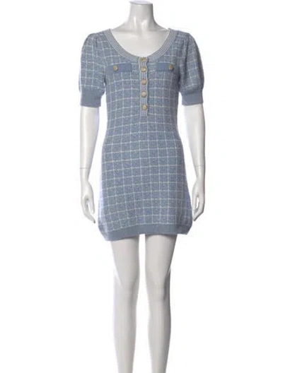 Pre-owned Loveshackfancy Plaid Print Mini Dress