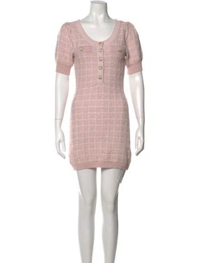 Pre-owned Loveshackfancy Plaid Print Mini Dress