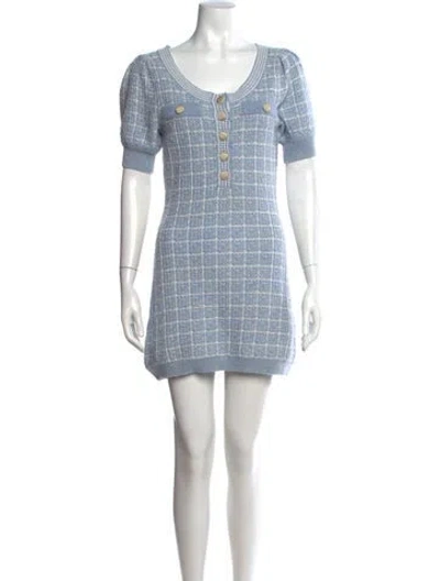 Pre-owned Loveshackfancy Plaid Print Mini Dress