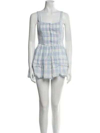 Pre-owned Loveshackfancy Plaid Print Mini Dress In Multi