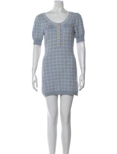Pre-owned Loveshackfancy Plaid Print Mini Dress W/ Tags