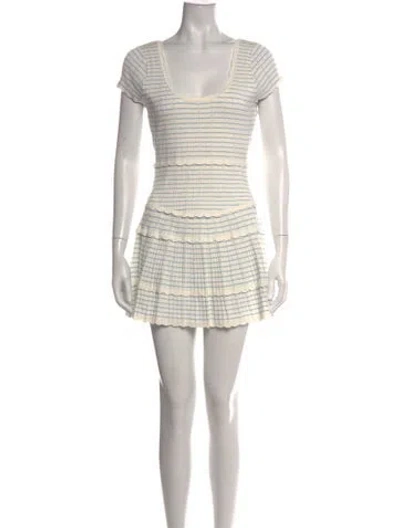 Pre-owned Loveshackfancy Plaid Print Mini Dress W/ Tags In Multicolor