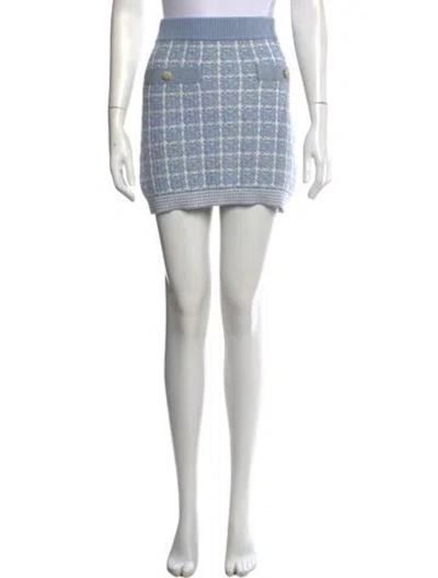 Pre-owned Loveshackfancy Plaid Print Mini Skirt