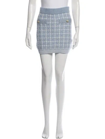 Pre-owned Loveshackfancy Plaid Print Mini Skirt W/ Tags