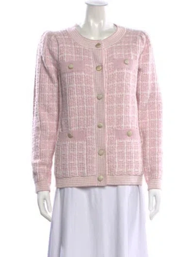 Pre-owned Loveshackfancy Plaid Print Scoop Neck Sweater W/ Tags