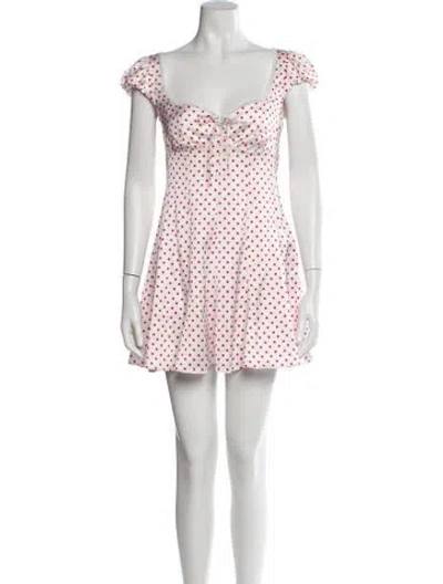 Pre-owned Loveshackfancy Polka Dot Print Mini Dress W/ Tags In Multi