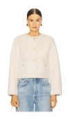Loveshackfancy Popelka Vegan Fur Jacket In 古铜色印花
