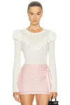 Loveshackfancy Presla Sweater In White