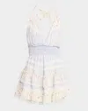Loveshackfancy Prim Dress Pearled Blue In Pearled Blue