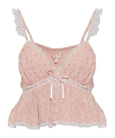 Loveshackfancy Printed Camisole In Pink