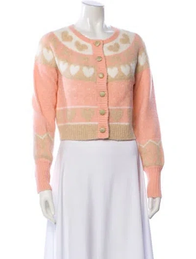 Pre-owned Loveshackfancy Printed Crew Neck Sweater In Multi