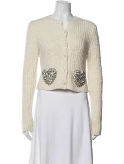 Pre-owned Loveshackfancy Printed Crew Neck Sweater In Neutral