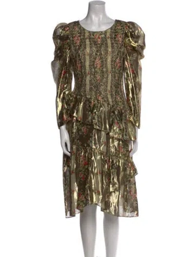 Pre-owned Loveshackfancy Printed Knee-length Dress
