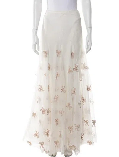 Pre-owned Loveshackfancy Printed Long Skirt W/ Tags In Neutrals
