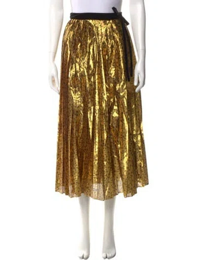 Pre-owned Loveshackfancy Printed Midi Length Skirt