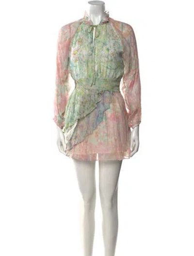 Pre-owned Loveshackfancy Printed Mini Dress