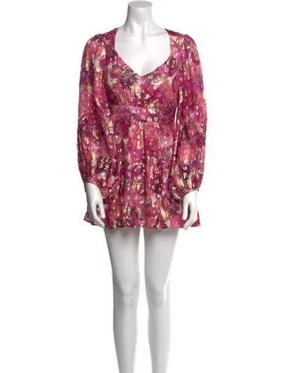 Pre-owned Loveshackfancy Printed Mini Dress