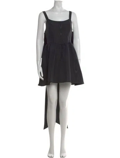 Pre-owned Loveshackfancy Printed Mini Dress In Black