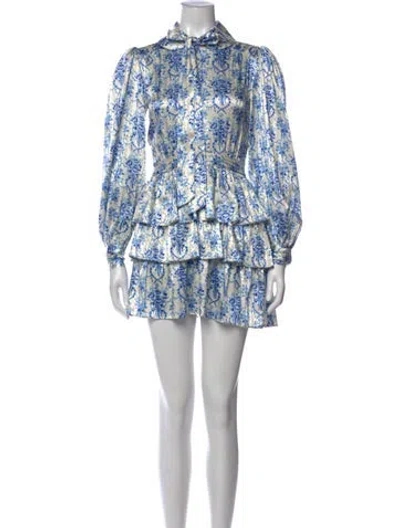 Pre-owned Loveshackfancy Printed Mini Dress In Multi