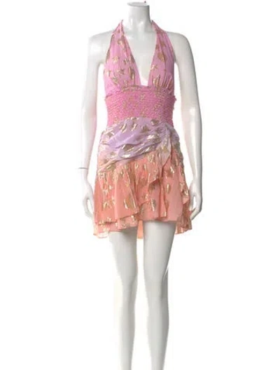 Pre-owned Loveshackfancy Printed Mini Dress In Multi