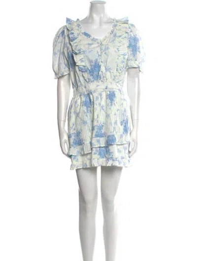 Pre-owned Loveshackfancy Printed Mini Dress In Multi