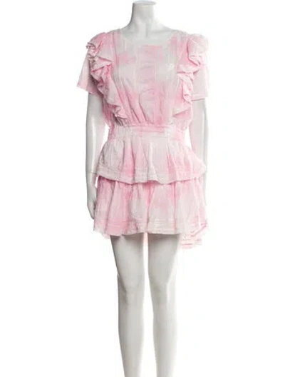 Pre-owned Loveshackfancy Printed Mini Dress In Multi