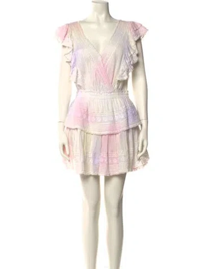 Pre-owned Loveshackfancy Printed Mini Dress In Multi