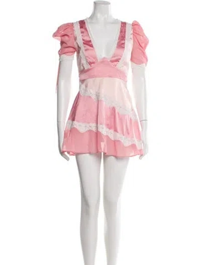 Pre-owned Loveshackfancy Printed Mini Dress In Multi