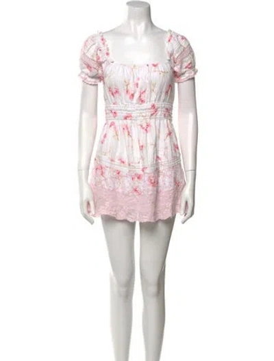 Pre-owned Loveshackfancy Printed Mini Dress In Multi