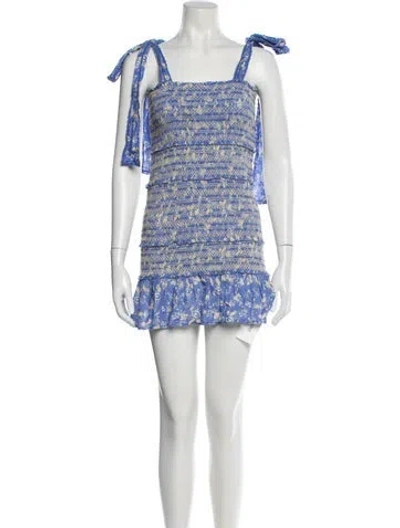 Pre-owned Loveshackfancy Printed Mini Dress In Multi