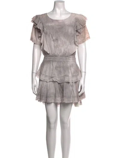 Pre-owned Loveshackfancy Printed Mini Dress In Multicolor