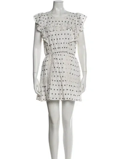 Pre-owned Loveshackfancy Printed Mini Dress In Neutral