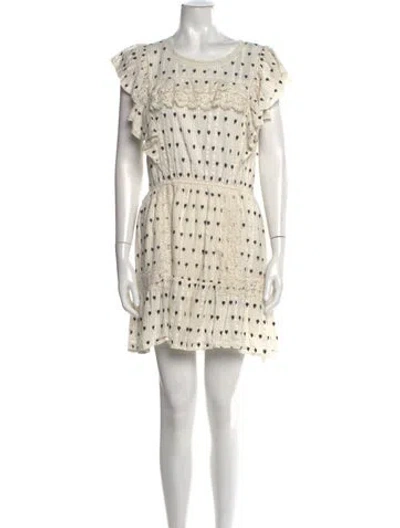 Pre-owned Loveshackfancy Printed Mini Dress In Neutral