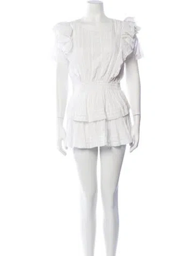 Pre-owned Loveshackfancy Printed Mini Dress In Neutrals