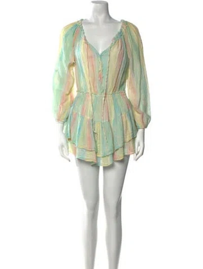 Pre-owned Loveshackfancy Printed Mini Dress In Pink