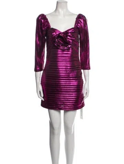 Pre-owned Loveshackfancy Printed Mini Dress In Pink