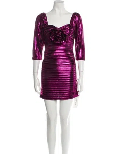 Pre-owned Loveshackfancy Printed Mini Dress In Pink