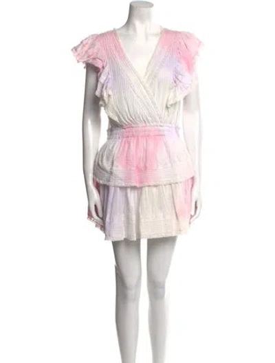 Pre-owned Loveshackfancy Printed Mini Dress In Pink