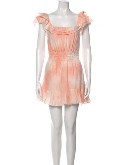 Pre-owned Loveshackfancy Printed Mini Dress In Pink