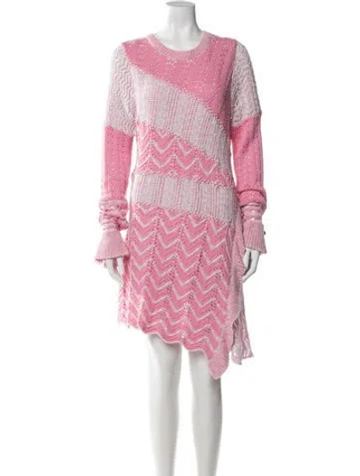 Pre-owned Loveshackfancy Printed Mini Dress In Pink