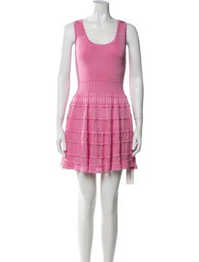 Pre-owned Loveshackfancy Printed Mini Dress In Pink