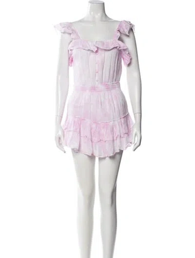 Pre-owned Loveshackfancy Printed Mini Dress In Pink