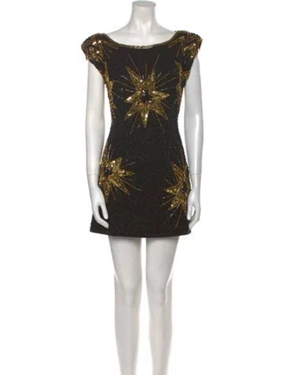 Pre-owned Loveshackfancy Printed Mini Dress W/ Tags In Black