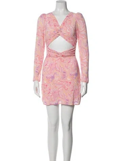 Pre-owned Loveshackfancy Printed Mini Dress W/ Tags In Orange