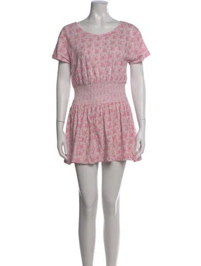 Pre-owned Loveshackfancy Printed Mini Dress W/ Tags In Pink
