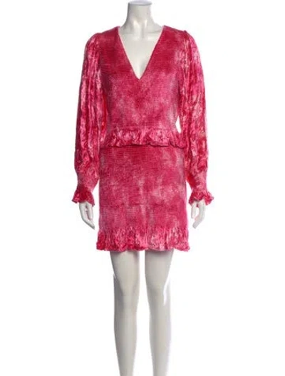Pre-owned Loveshackfancy Printed Mini Dress W/ Tags In Pink
