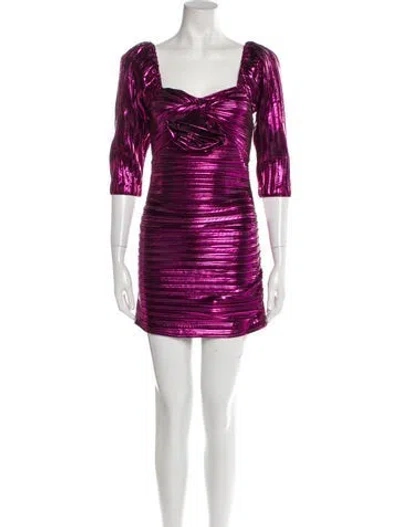 Pre-owned Loveshackfancy Printed Mini Dress W/ Tags In Purple