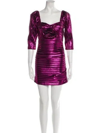 Pre-owned Loveshackfancy Printed Mini Dress W/ Tags In Purple